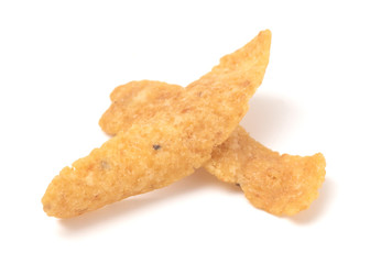 Yellow Corn Chips Isolated on a White Background