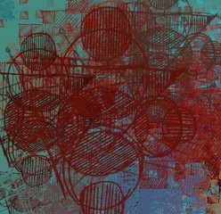 Abstract painting on canvas. Hand made art. Colorful texture. Modern artwork. Strokes of fat paint. Brushstrokes. Contemporary art. Artistic background image.