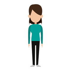 Woman cartoon isolated vector illustration graphic design