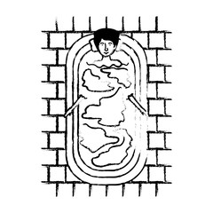 woman in the bathtub vector illustration design