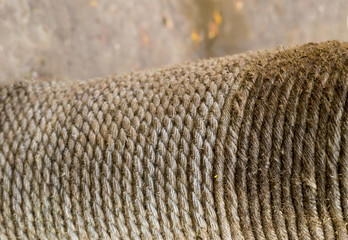 texture rustic rope gray fiber wicker vertical row jute weathered grunge background close-up