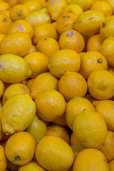 bright sunny fruit whole lemon vertical pattern a lot of fruit traditional element of desserts and drinks giving sour and flavor