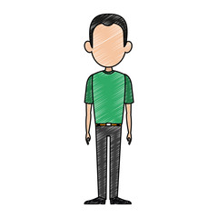 Man cartoon isolated vector illustration graphic design