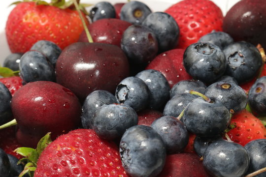 Blueberries, Cherries, Strawberries 4