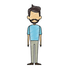 Man cartoon isolated vector illustration graphic design