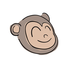 smile monkey draw