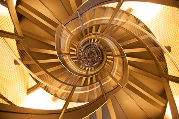 Spiral staircase bottom view