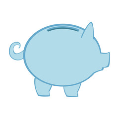 Empty transparent piggy vector illustration graphic design