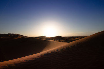 Fototapeta na wymiar Sunset in Sahara