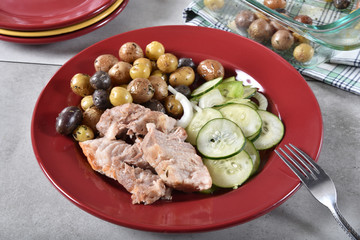 Delicious pork roast dinner