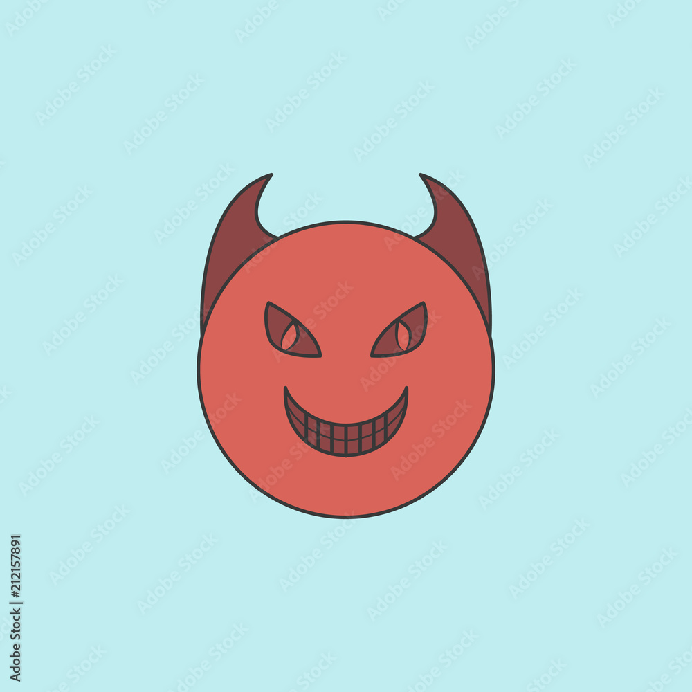 Poster demon autarch icon. element of angel and demon icon for mobile concept and web apps. filled outline 