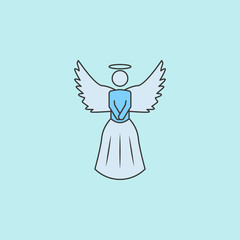 angel  icon. Element of angel and demon icon for mobile concept and web apps. Filled outline angel  icon can be used for web and mobile