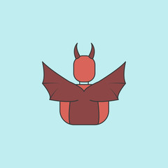demon from the back  icon. Element of angel and demon icon for mobile concept and web apps. Filled outline demon from the back  icon can be used for web and mobile