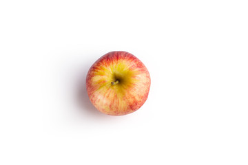 Red Apple On White Top View