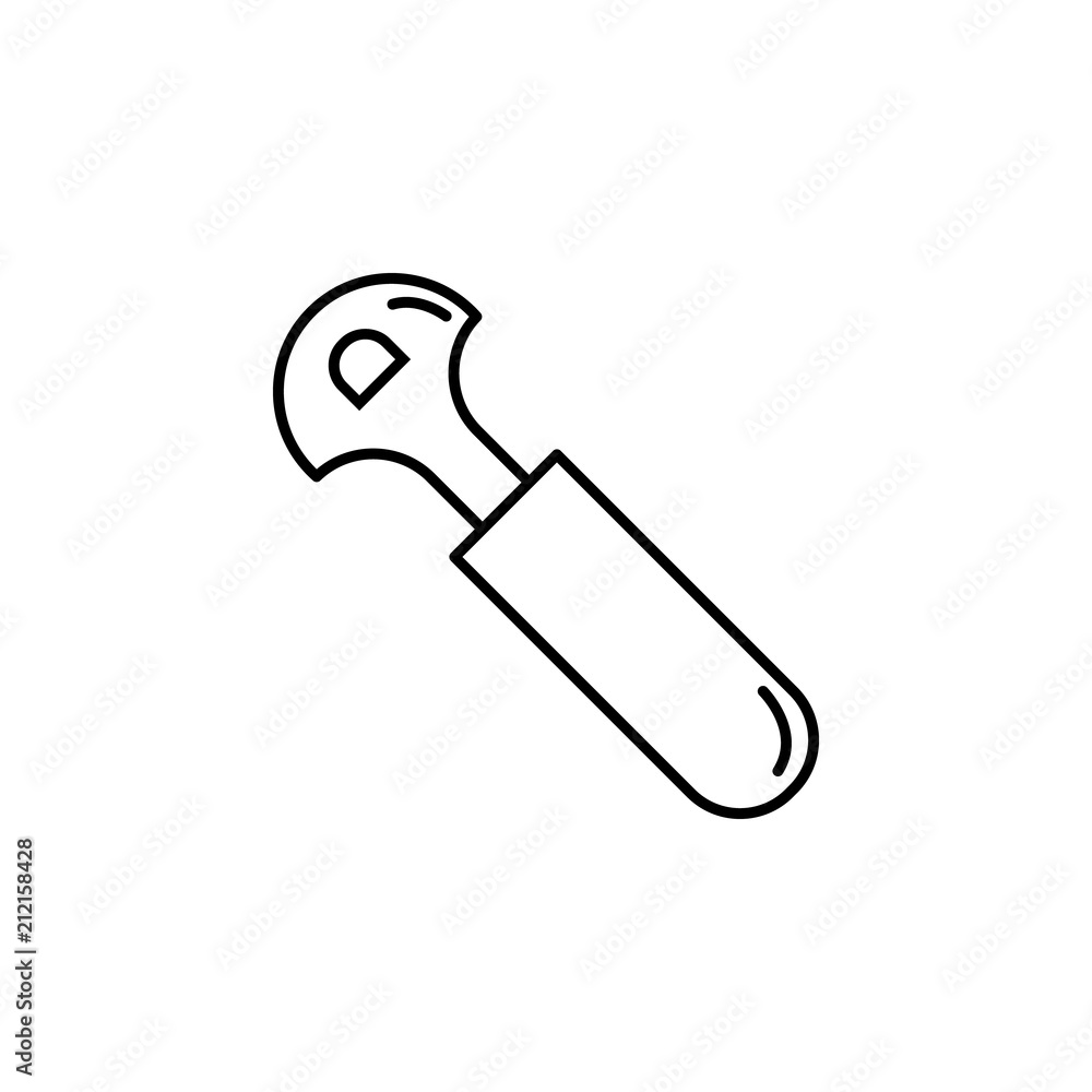Aufkleber pizza knife icon. element of drinks icon for mobile concept and web apps. thin line pizza knife icon