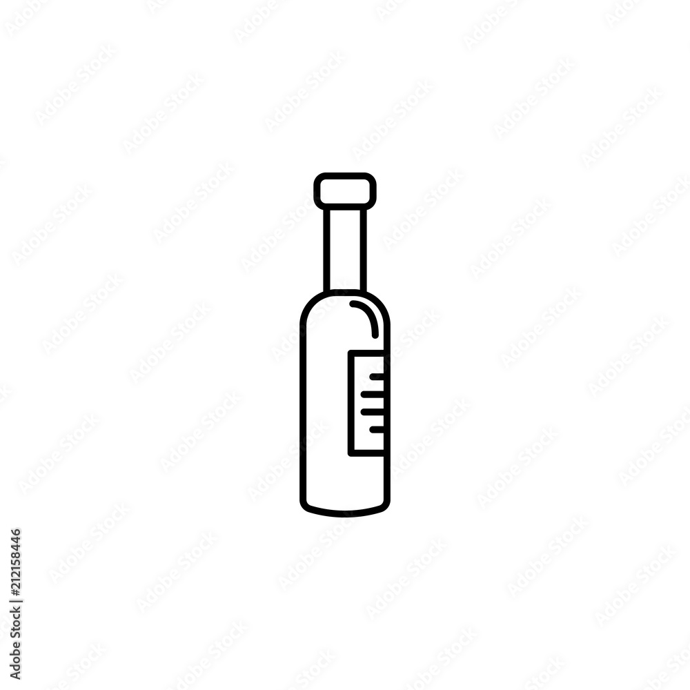Poster bottle of wine icon. element of drinks icon for mobile concept and web apps. thin line bottle of win