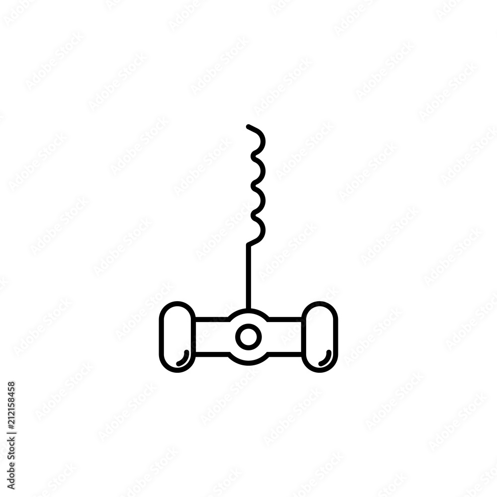 Poster corkscrew icon. element of drinks icon for mobile concept and web apps. thin line corkscrew icon can