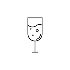 glass of wine icon. Element of drinks icon for mobile concept and web apps. Thin line glass of wine icon can be used for web and mobile. Premium icon