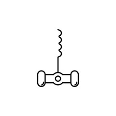 corkscrew icon. Element of drinks icon for mobile concept and web apps. Thin line corkscrew icon can be used for web and mobile. Premium icon