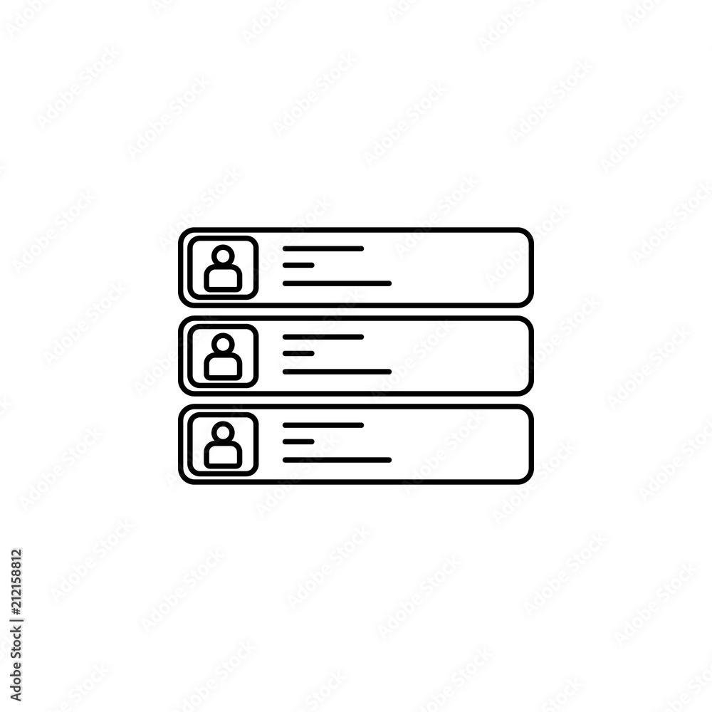 Poster contacts icon. element of sosial media network icon for mobile concept and web apps. thin line conta