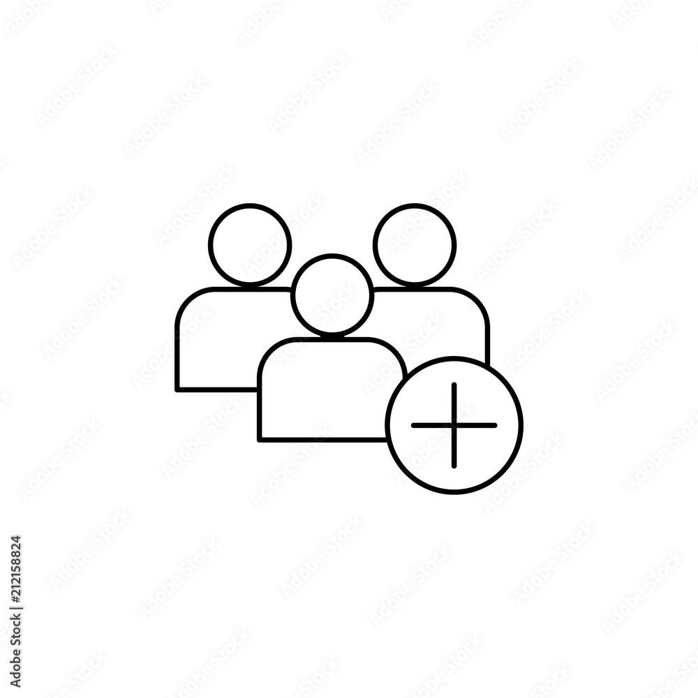 Poster add group of contacts icon. element of sosial media network icon for mobile concept and web apps. th