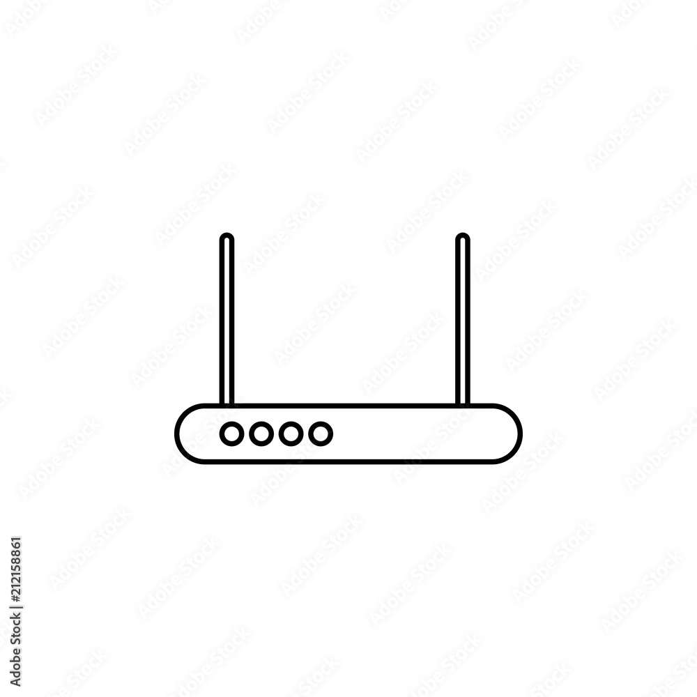 Poster modem icon. element of sosial media network icon for mobile concept and web apps. thin line modem