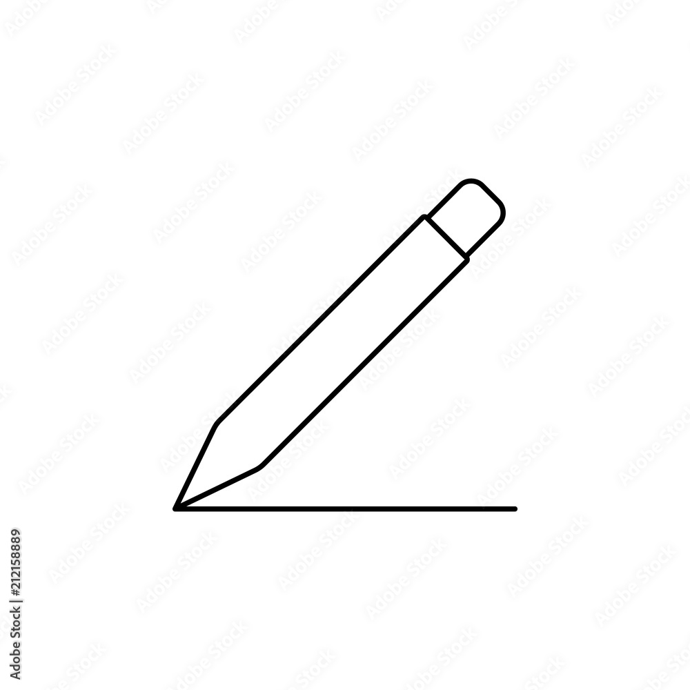 Poster pen and line icon. element of sosial media network icon for mobile concept and web apps. thin line p