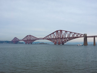 Forth Bridge over Firth of Forth in Edinburgh