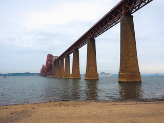 Forth Bridge over Firth of Forth in Edinburgh