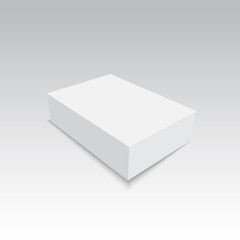 Blank of cardboard box for software, electronic device and other products. Vector.