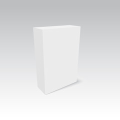 Blank of cardboard box for software, electronic device and other products. Vector.