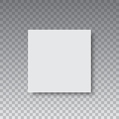 Blank of cardboard box on transparent background. Top view. Vector.