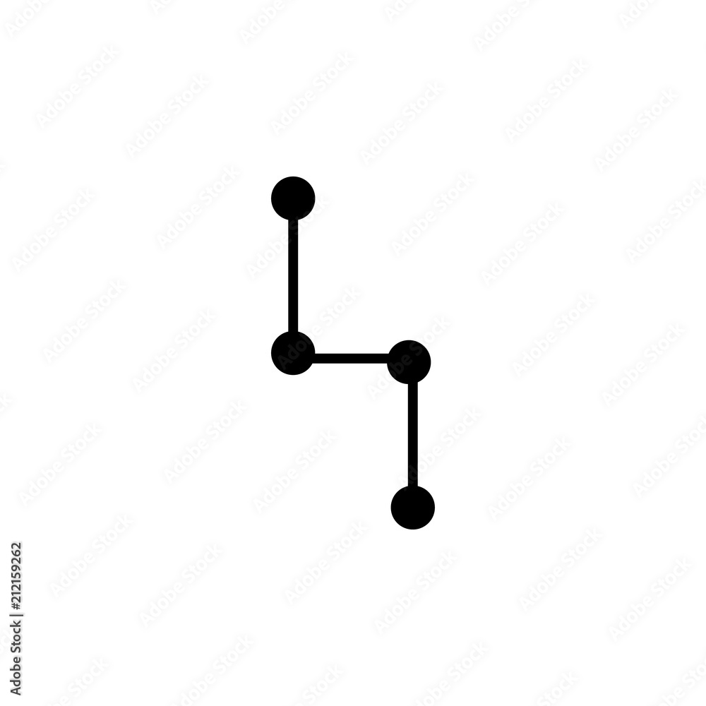 Poster connected points icon. element of banking and finance icon for mobile concept and web apps. glyph st