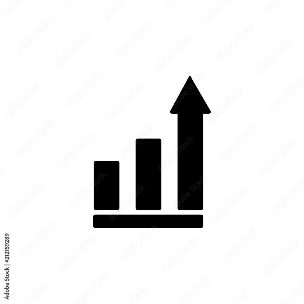 Poster chart with arrow icon. element of banking and finance icon for mobile concept and web apps. glyph st