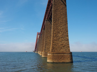 Forth Bridge over Firth of Forth in Edinburgh