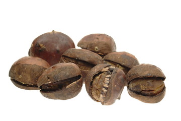 笑い栗　銀よせ　白抜き