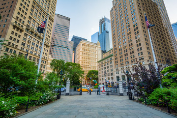 Buildings at Park Row and Broadway in Lower Manhattan, New York City