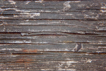 Simple eco rustic old vintage wooden flat lay desk texture. Close up of wall made of wooden planks
