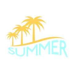 Naklejka premium Abstract summer label