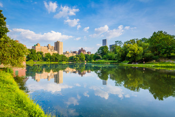 Fototapeta na wymiar Harlem Meer in Central Park, Manhattan, New York City.
