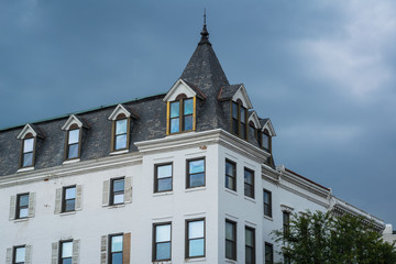 Fototapeta na wymiar Historic building on Wisconsin Avenue, in Georgetown, Washington, DC.