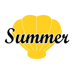 Abstract summer label