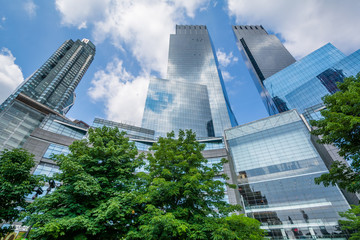 Modern buildings at Columbus Circle, Manhattan, New York City