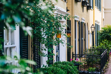 Fototapeta na wymiar Row houses in Georgetown, Washington, DC