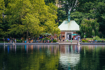 The Alice Hochstader & Edward A. Kerbs Memorial at the Conservatory Water in Central Park, Manhattan, New York City.
