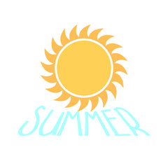 Abstract summer label