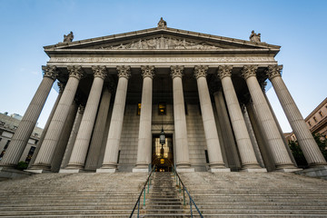 The New York County Supreme Court, in Lower Manhattan, New York City. - obrazy, fototapety, plakaty