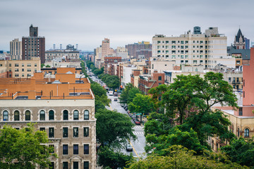 Fototapeta na wymiar View of Harlem from Morningside Heights, in Manhattan, New York City.