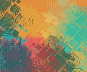 Abstract painting on canvas. Hand made art. Colorful texture. Modern artwork. Strokes of fat paint. Brushstrokes. Contemporary art. Artistic background image.