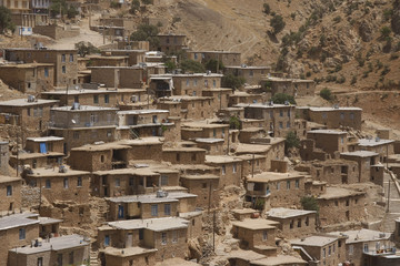 Houses of Palangan, traditional Kurdish village in Iran